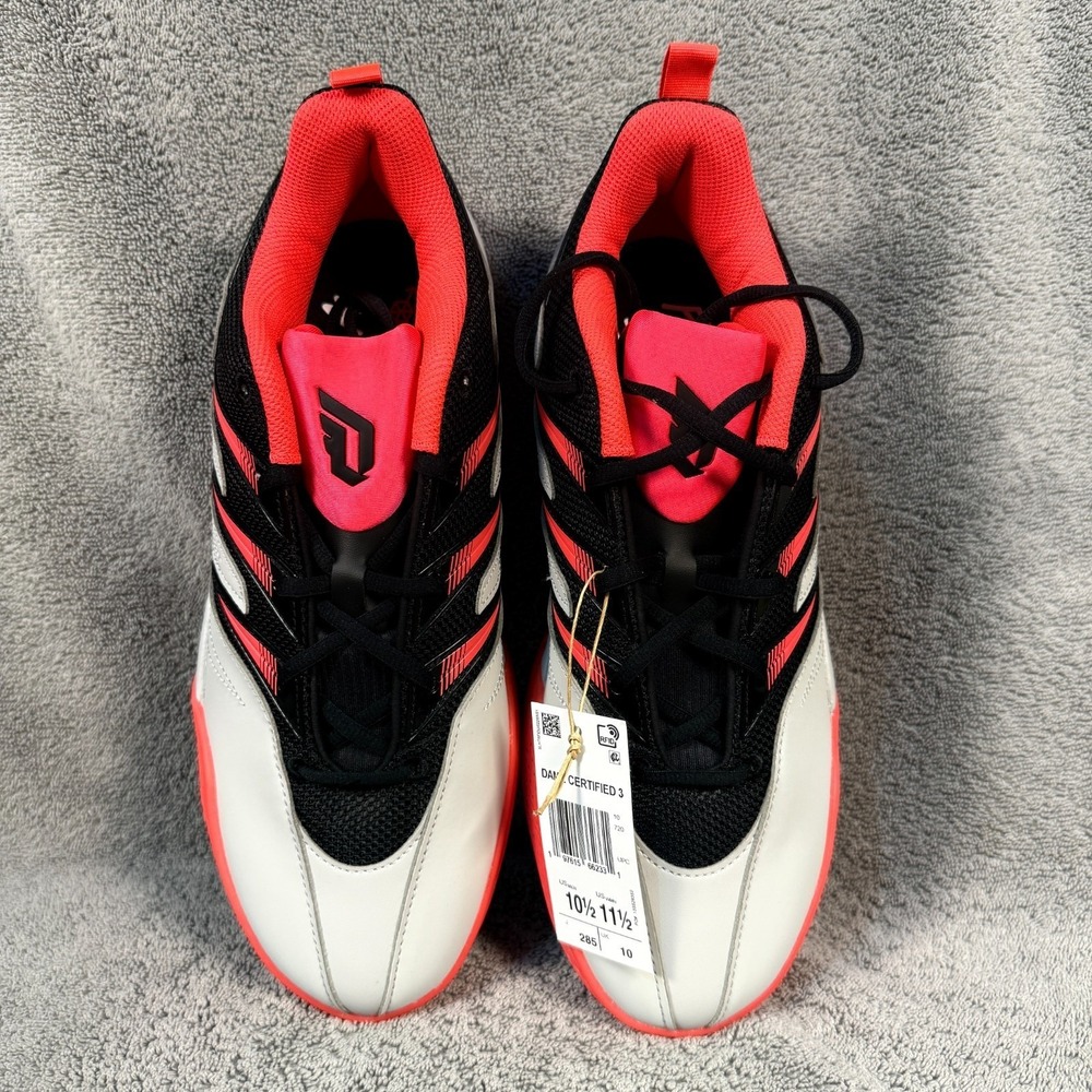 Size 10.5 - Adidas Dame Certified 3 Black‎ Lucid Red Grey